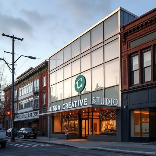 Exterior view of Aurora Creative Studio in Seattle's arts district