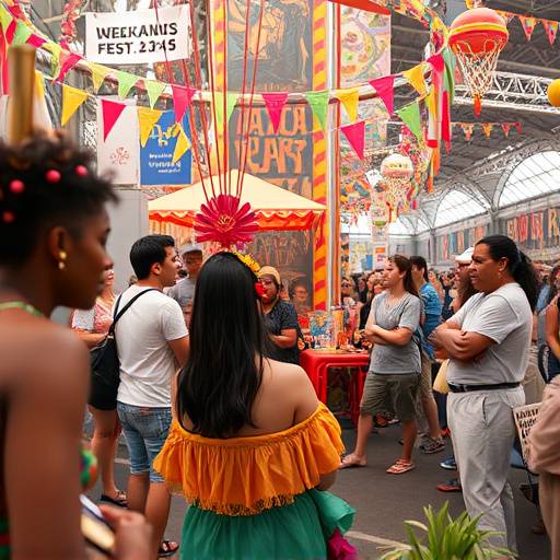 Still from a promotional video for 'Seattle Arts Festival,' showcasing diverse art forms and performances